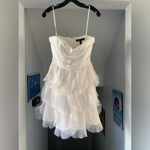 Strapless BCBG dress white